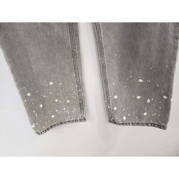 NEW Levis Size 27 Low Pro Straight Jean Gray Splatter‎ Acid Wash Bleach y2k 90s - Picture 2 of 8